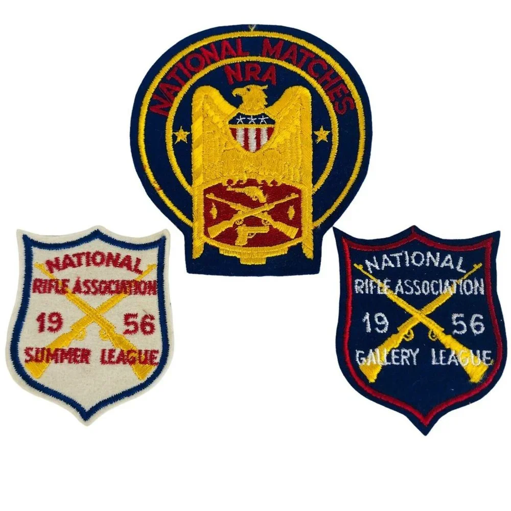 3 NRA Patches 1956 Unused Summer League Gallery National Rifle Association VTG‎